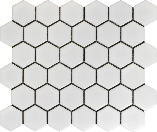 CC102 White 2" Hexagon