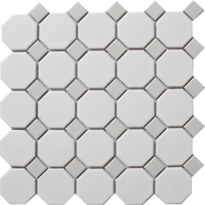 CC112 White & Gray 2" Octagon