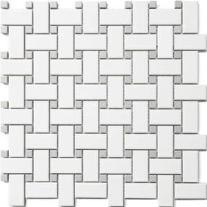 CC115 White & Gray Basketweave