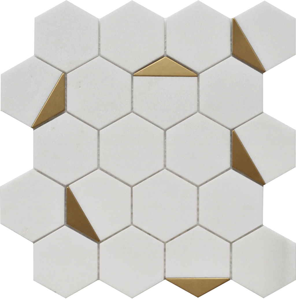 Roca Rockart Thassos Metal Hexagon