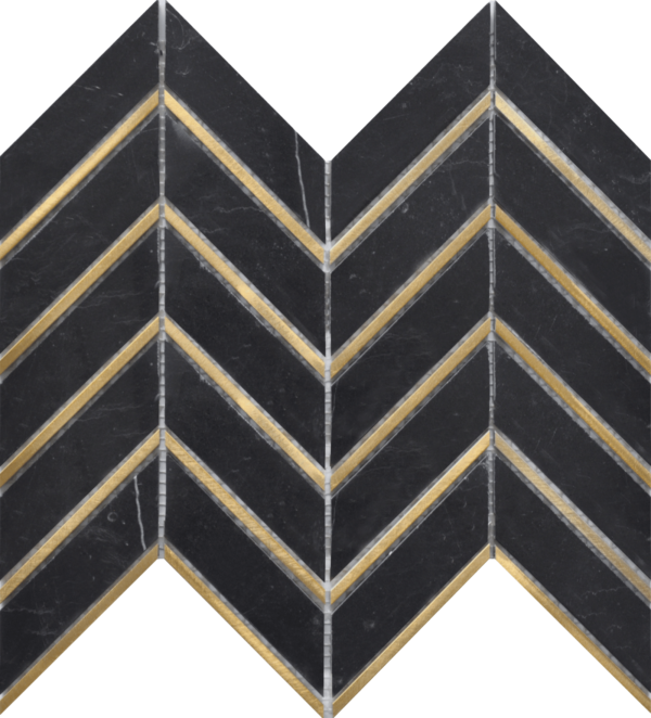 Roca Rockart Nero Marquina Metal Arrow