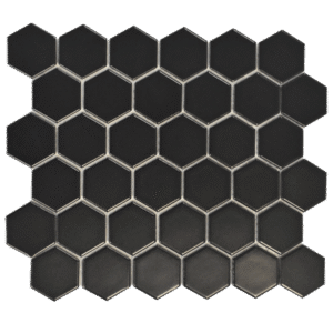 CC103 Black 2" Hexagon