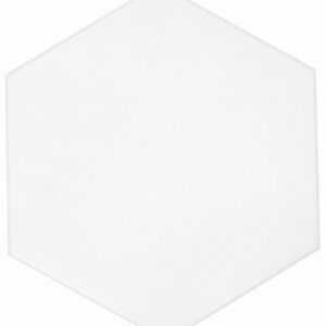 Solid White 8" Hexagon
